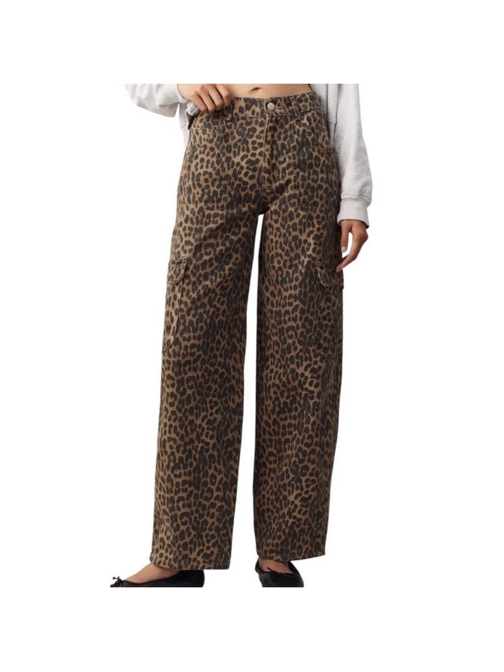 Damson Madder Dion Leopard Cheetah Print Cargo Jeans US Size 8